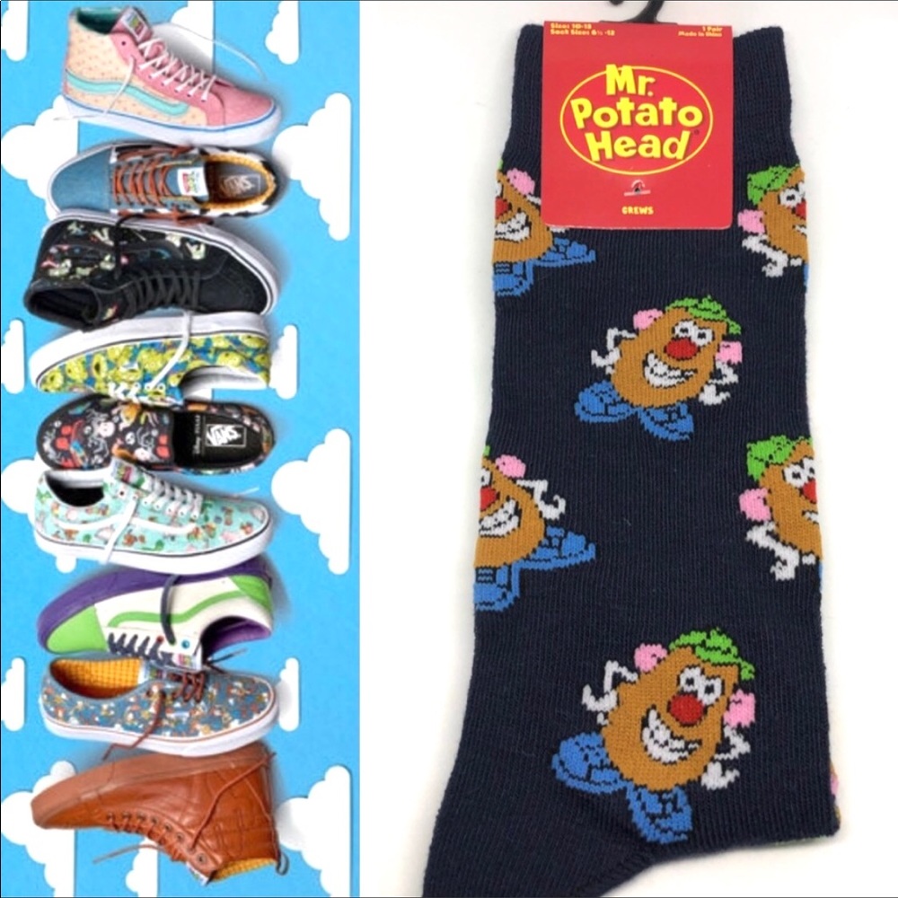 🆕🔴 Mr. Potato Head Crew Socks